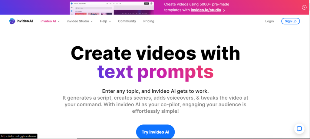 invideo ai text to video
